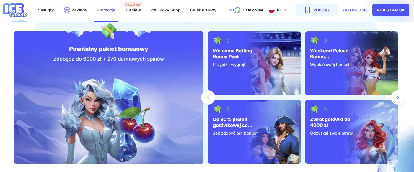 Ice Casino - Oferta bonusowa